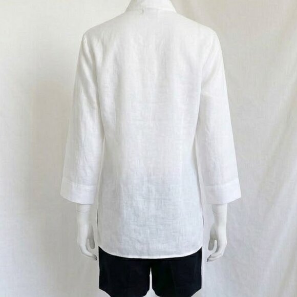 NWT Peck & Peck Weekend White Embroidered Boho Tunic XL - Picture 6 of 14